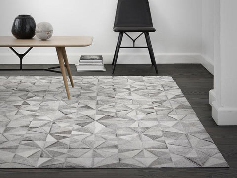 JASMINE GREY LEATHER CARPET 170X240