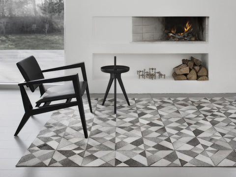 GIZA GREY LEATHER CARPET 170X240