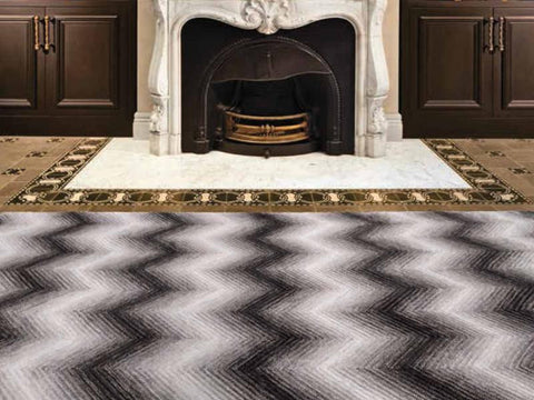 STAR VISCOSE DESIGN 016 ZIGZAG M800 Black& White 170X240