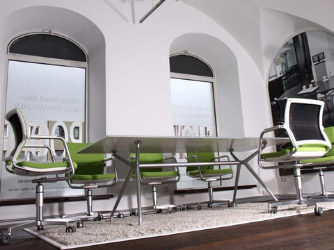 W-TABLE 900 X 1800 POLISHED ALUMINIUM CLEAR GLASS