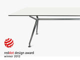 W-TABLE 900 X 1800 POLISHED ALUMINIUM CLEAR GLASS