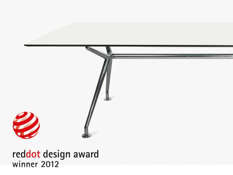 W-TABLE 900 X 1800 POLISHED ALUMINIUM CLEAR GLASS