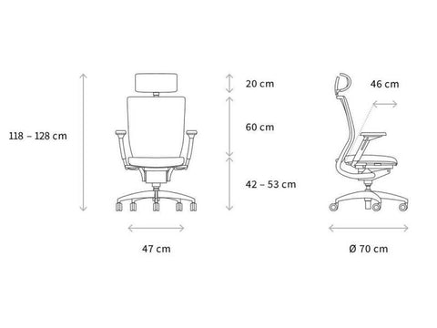 TITAN 20 LEATHER BLACK (WITH HEADREST)