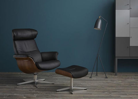 TIMEOUT RECLINER FANTASY BLACK/WALNUT